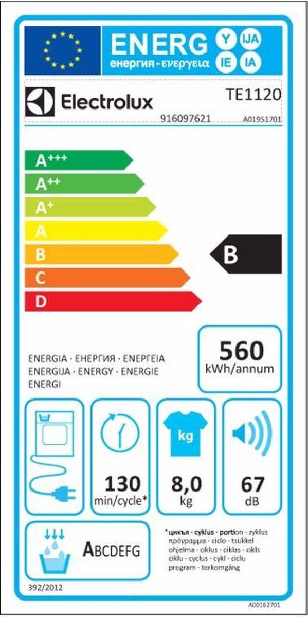 Semiprofessionele droogkast ELECTROLUX MyPRO TE1120