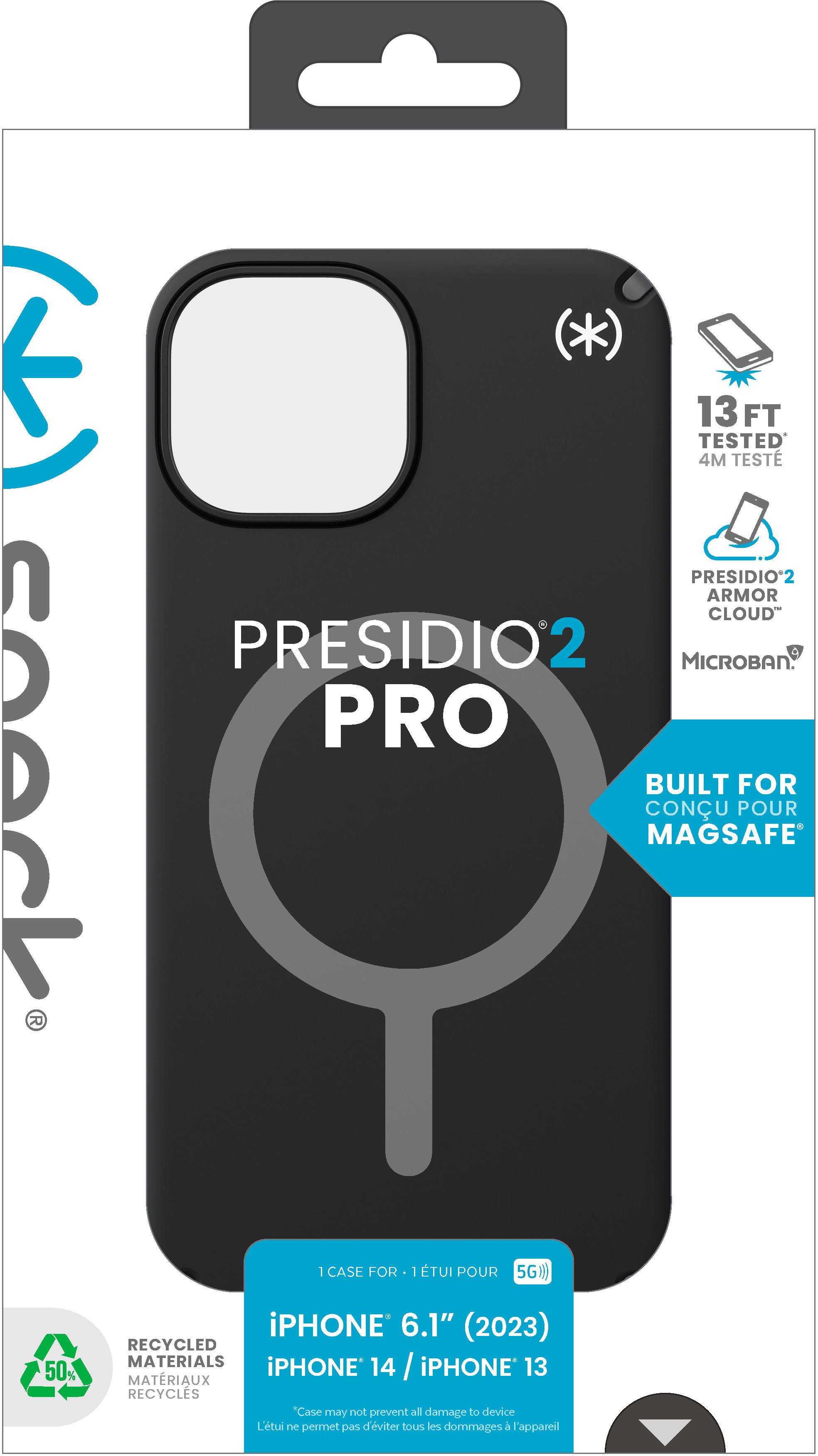 Speck Presidio2 Pro + MS Apple iPhone 15 Black -  with Microban