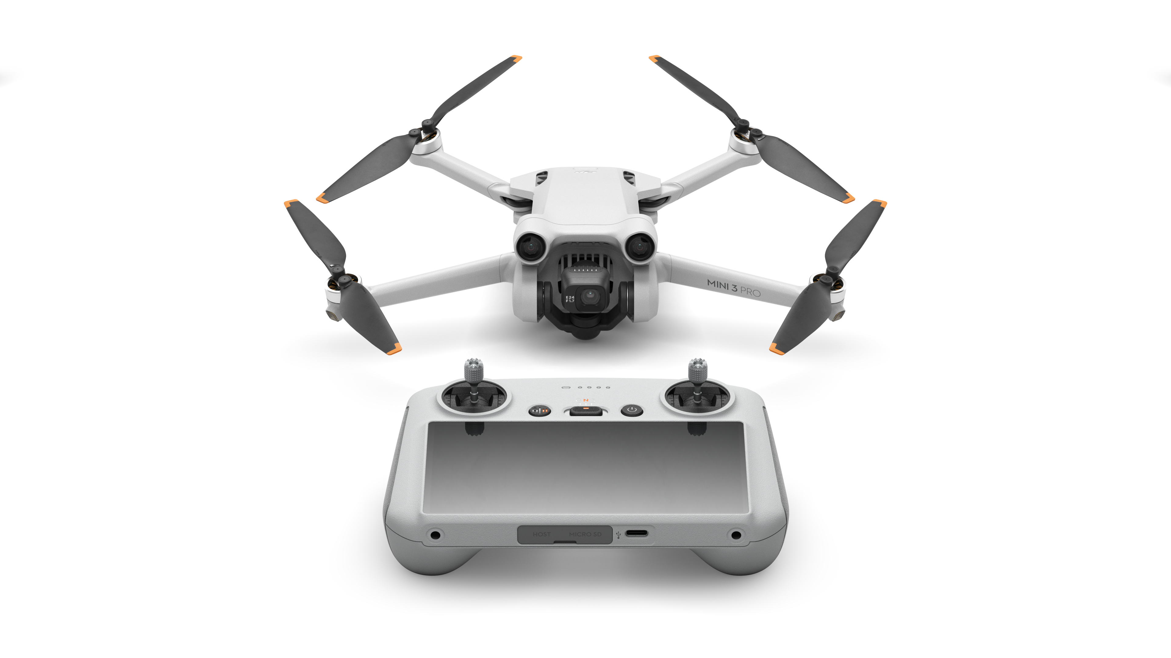 DJI Mini 3 Pro (RC RM330) 4 rotors Quadcoptère 48 MP 3840 x 2160 pixels 2453 mAh Noir, Blanc