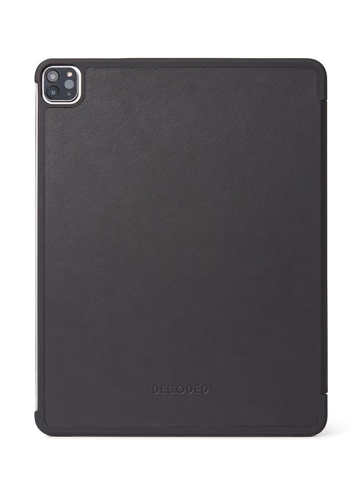 Decoded iPad 12,9" (2021/2020/2018), leather slim cover, zwart