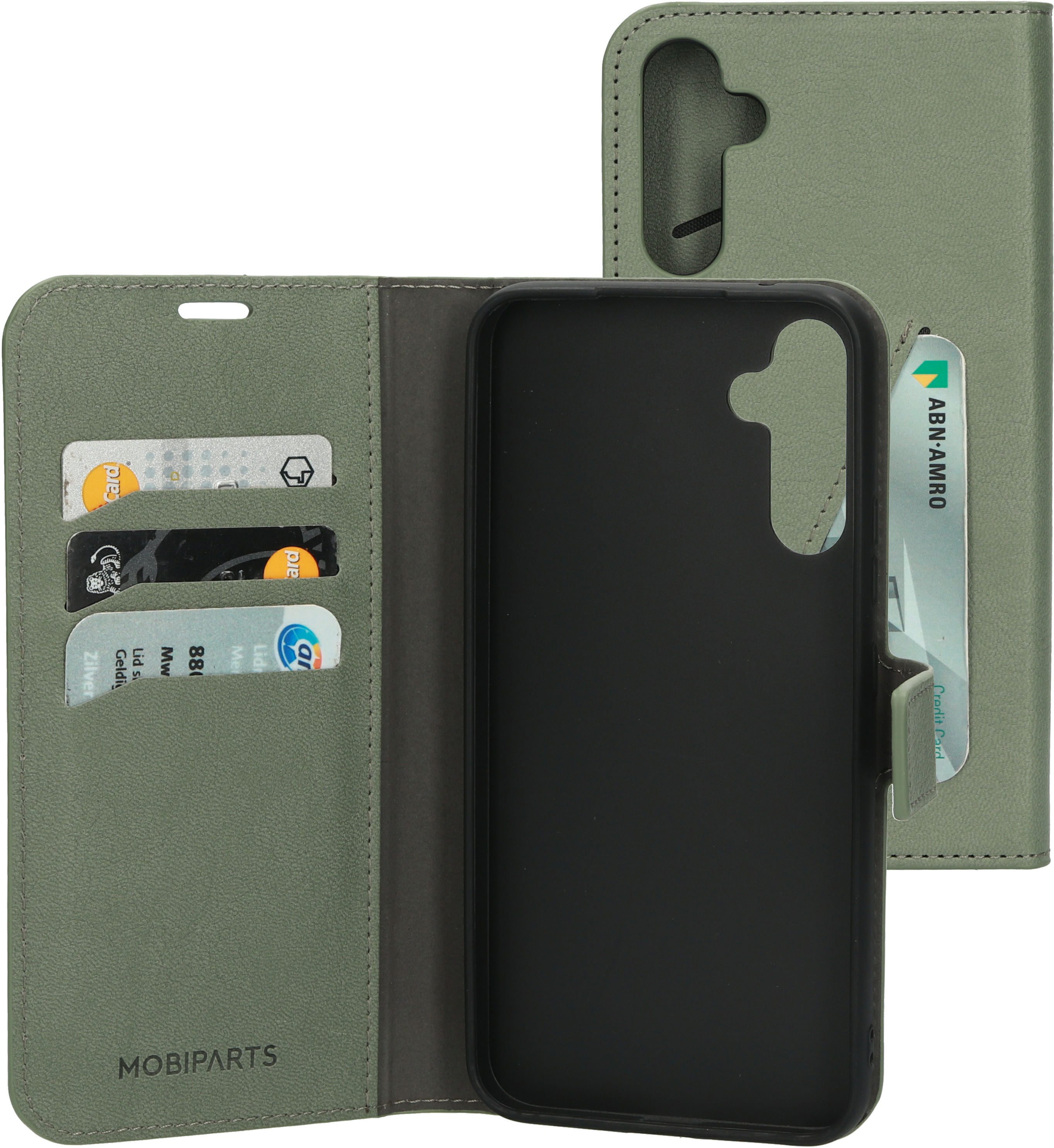 Mobiparts Classic Wallet coque de protection pour téléphones portables 16,8 cm (6.6") Étui avec portefeuille Vert