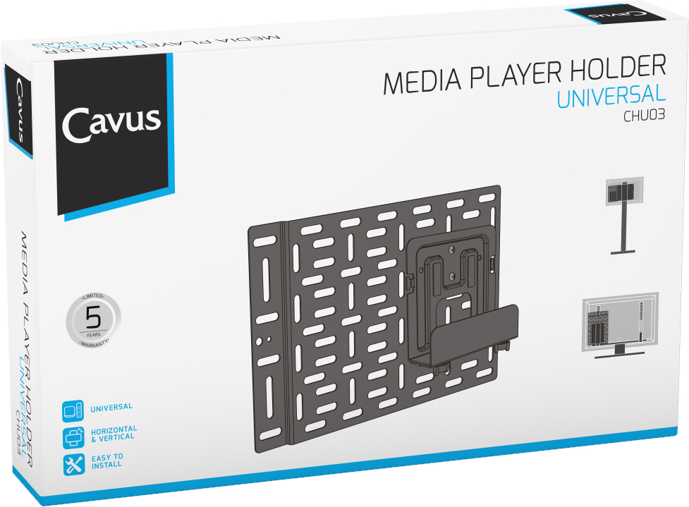 Houder CAVUS CHU03 voor multimedia speler + montageplaat