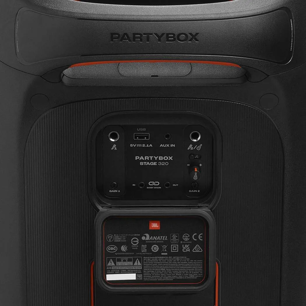 Partyspeaker JBL Partybox Stage 320 zwart met accu