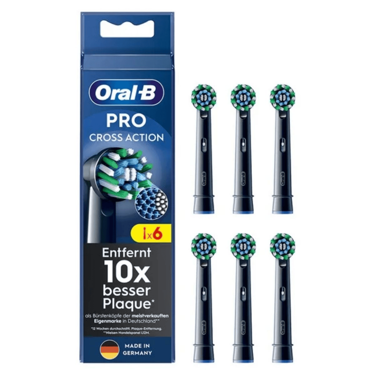 Opzetborstel ORAL-B Pro / CrossAction / zwart / 6 stuks