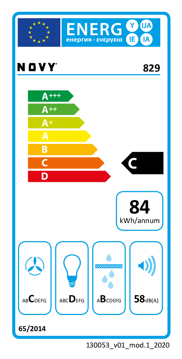 NOVY 829 Inbouw Roestvrijstaal 420 m³/uur