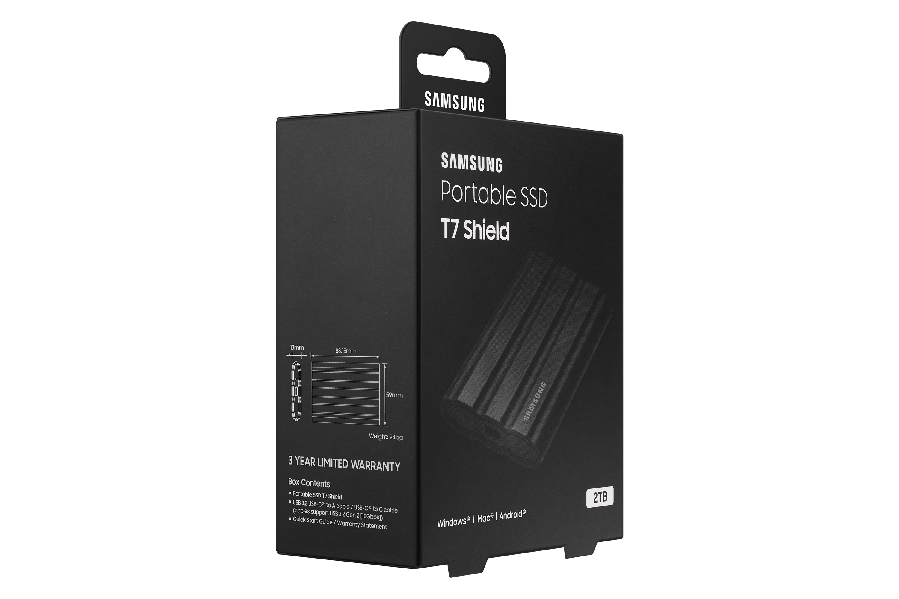 SSD Extern Samsung T7 Shield 2TB Black