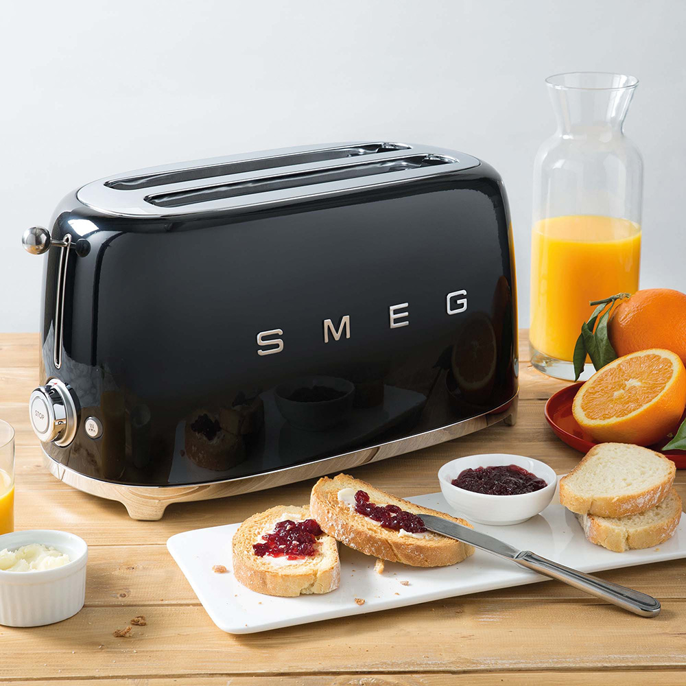 Smeg grille-pain noir TSF02BLEU