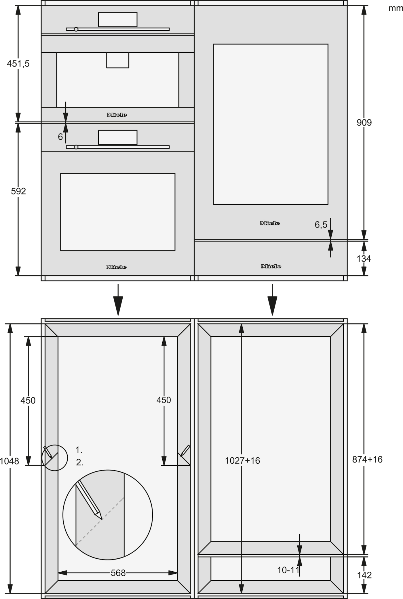 Miele 12364280 wijnkoeler Compressorwijnkoeler Ingebouwd Zwart 33 fles(sen)