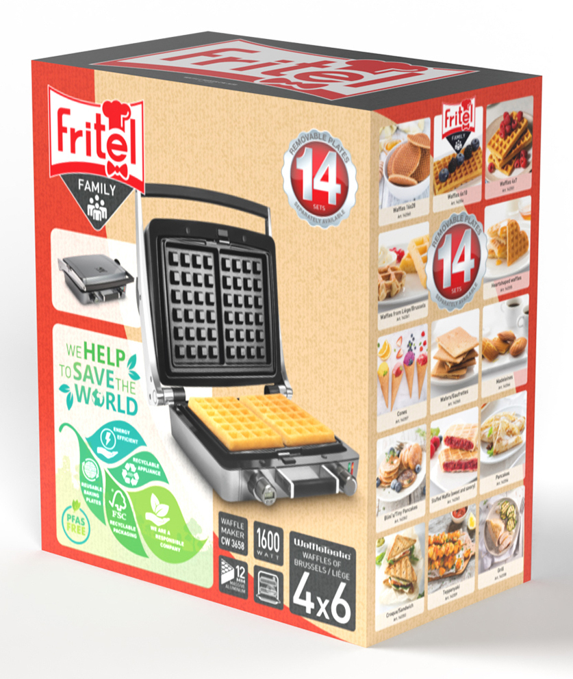 Fritel WaffleTastic 2 wafel(s) 1600 W Antraciet