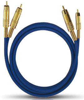 OEHLBACH 2032, NF1 2xrca/2xrca m/m kabel, 1m, blauw