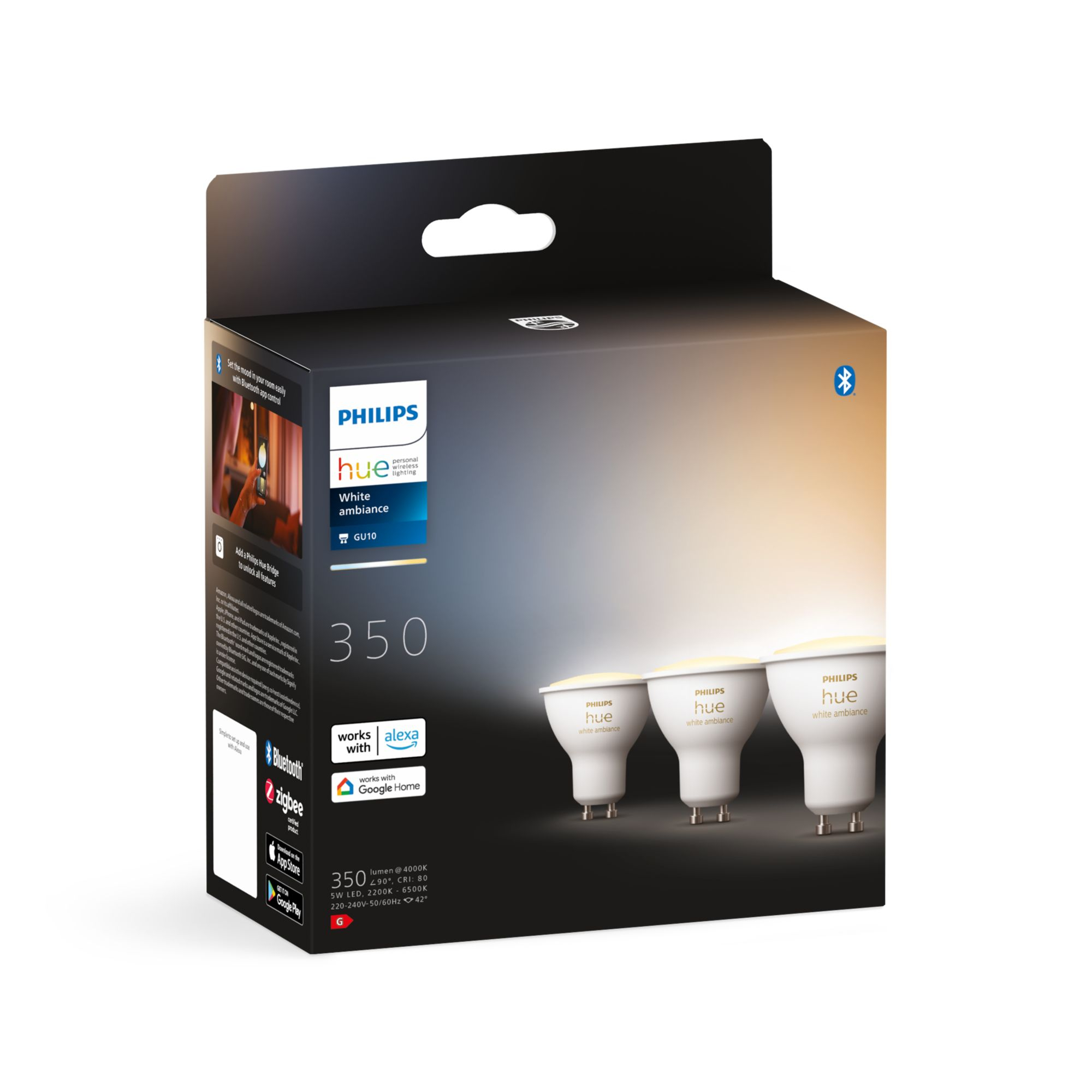 Philips Hue White ambiance GU10 - slimme spot - (3-pack)