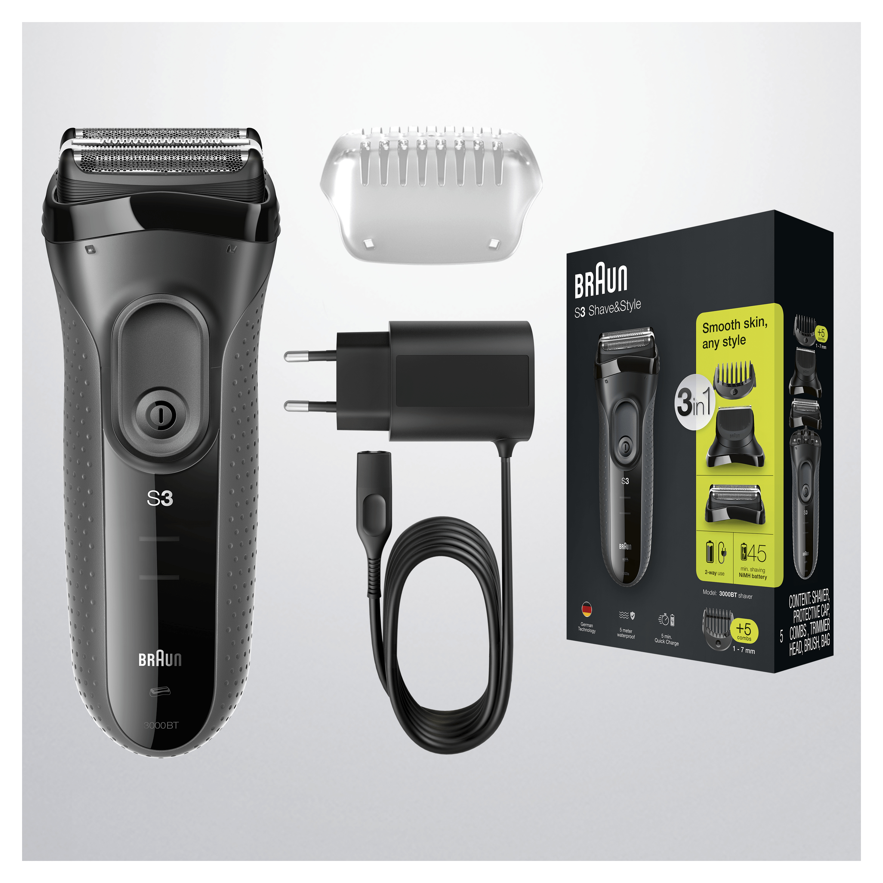 Scheerapparaat BRAUN Series 3 Shave&Style 3000BT