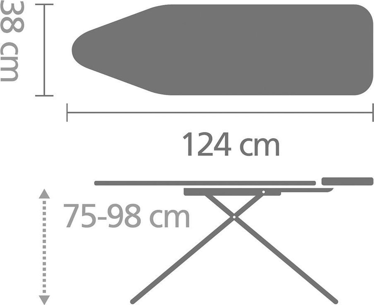 Strijkplank BRABANTIA 134401 (B) Perfect Flow Spring Bubbles