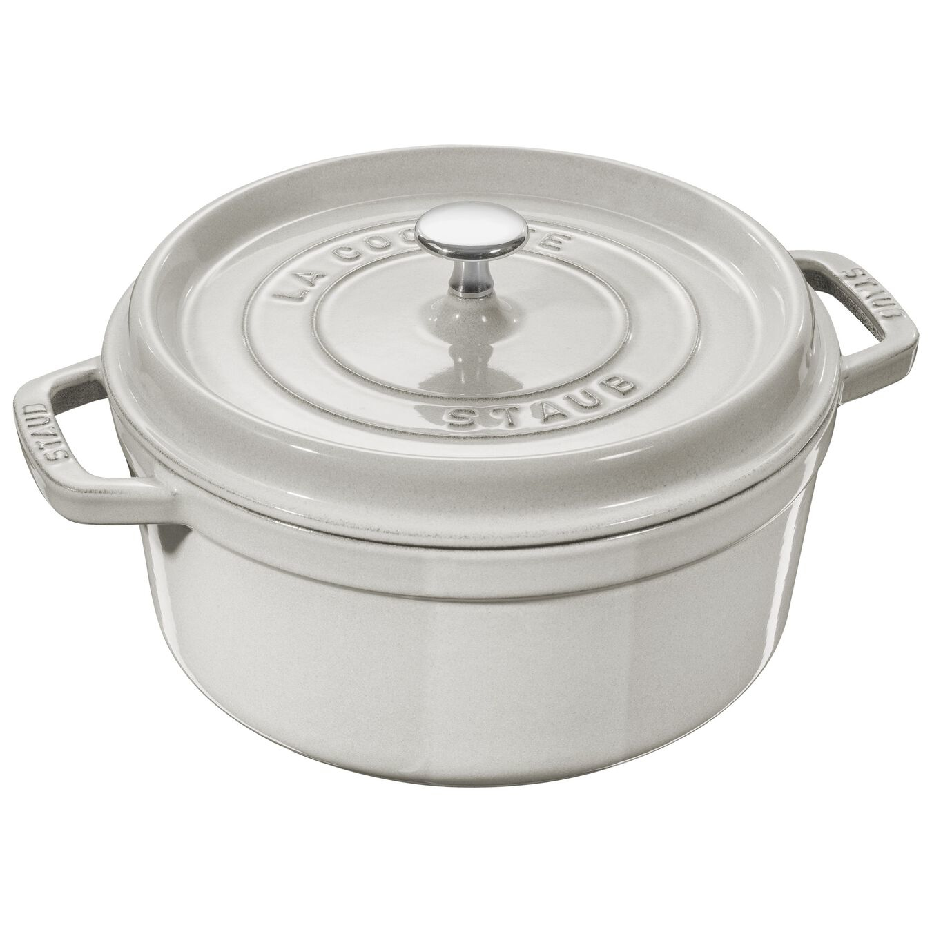 Staub cocotte rond 26 cm white truffle