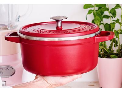 Stoofpot GREENPAN CC003889-001 Featherweights / 26cm / Rood 