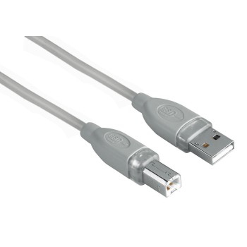 Hama USB A - USB B USB-kabel 5 m Grijs