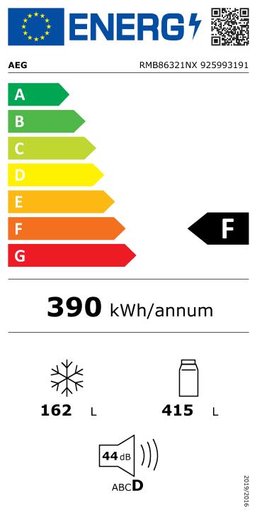 AEG RMB86321NX frigo américain Pose libre 577 L F Acier inoxydable