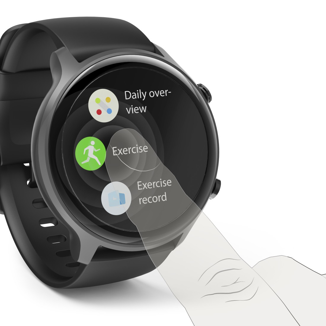 Hama Smartwatch Fit Watch 6910, GPS, waterdicht, hartslag, zuurstofgeh. bloed