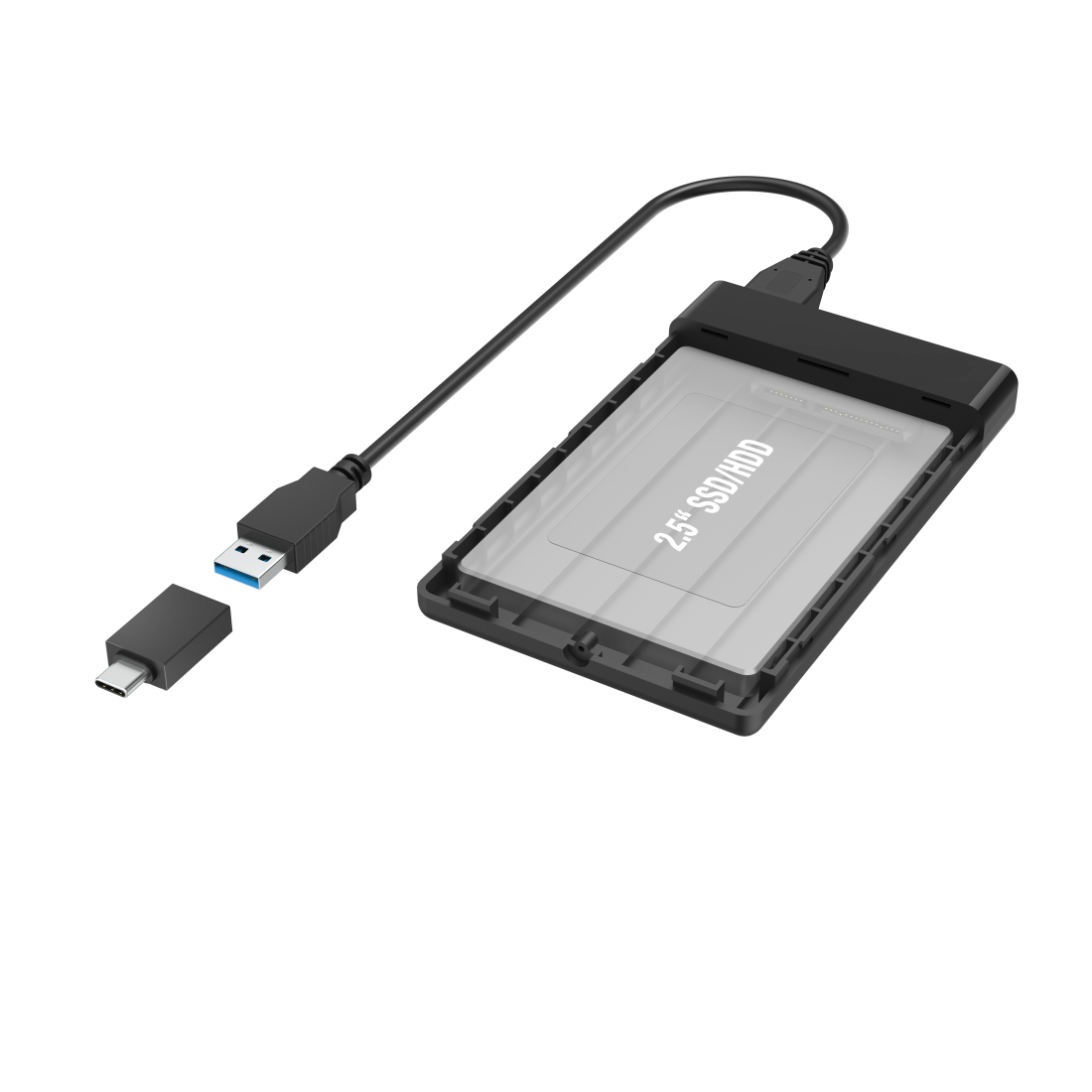 Hama 00200760 behuizing voor opslagstations HDD-/SSD-behuizing Zwart 2.5"