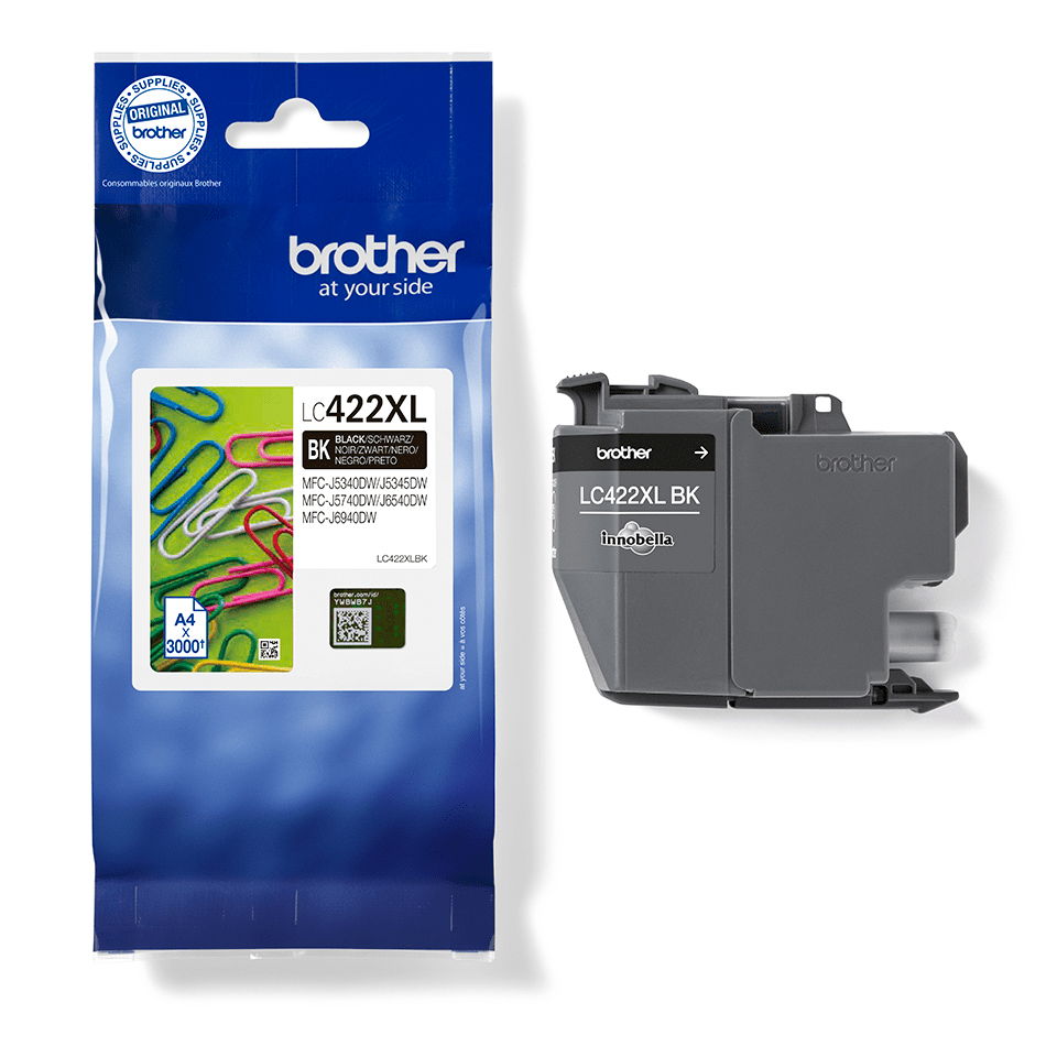 Inktpatroon BROTHER LC-422XLBK Zwart