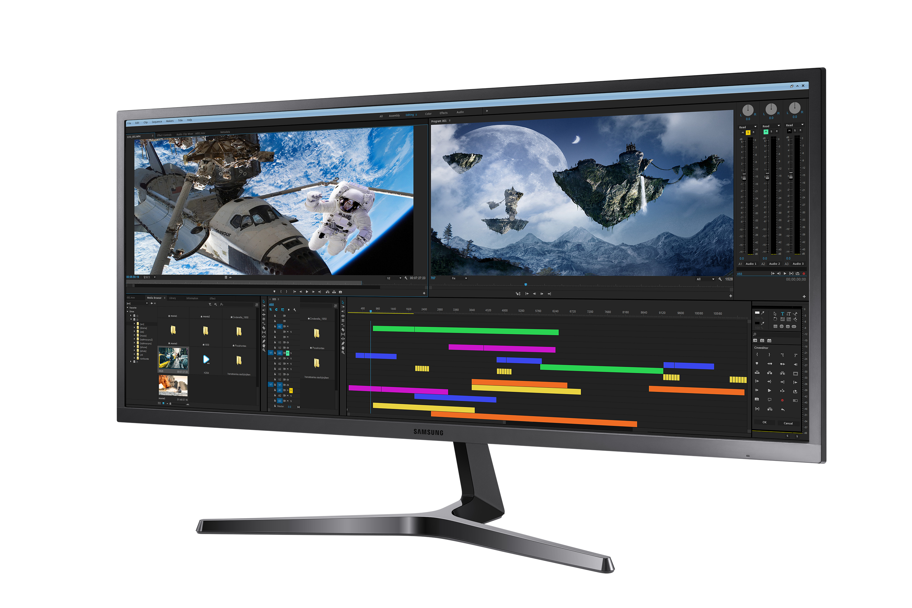 Monitor Samsung LS34J550WQUXEN QHD 21:9 60Hz Black