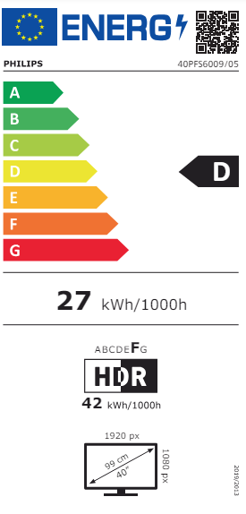 Philips 40PFS6009/12 TV 101,6 cm (40") Full HD Smart TV Wifi Noir