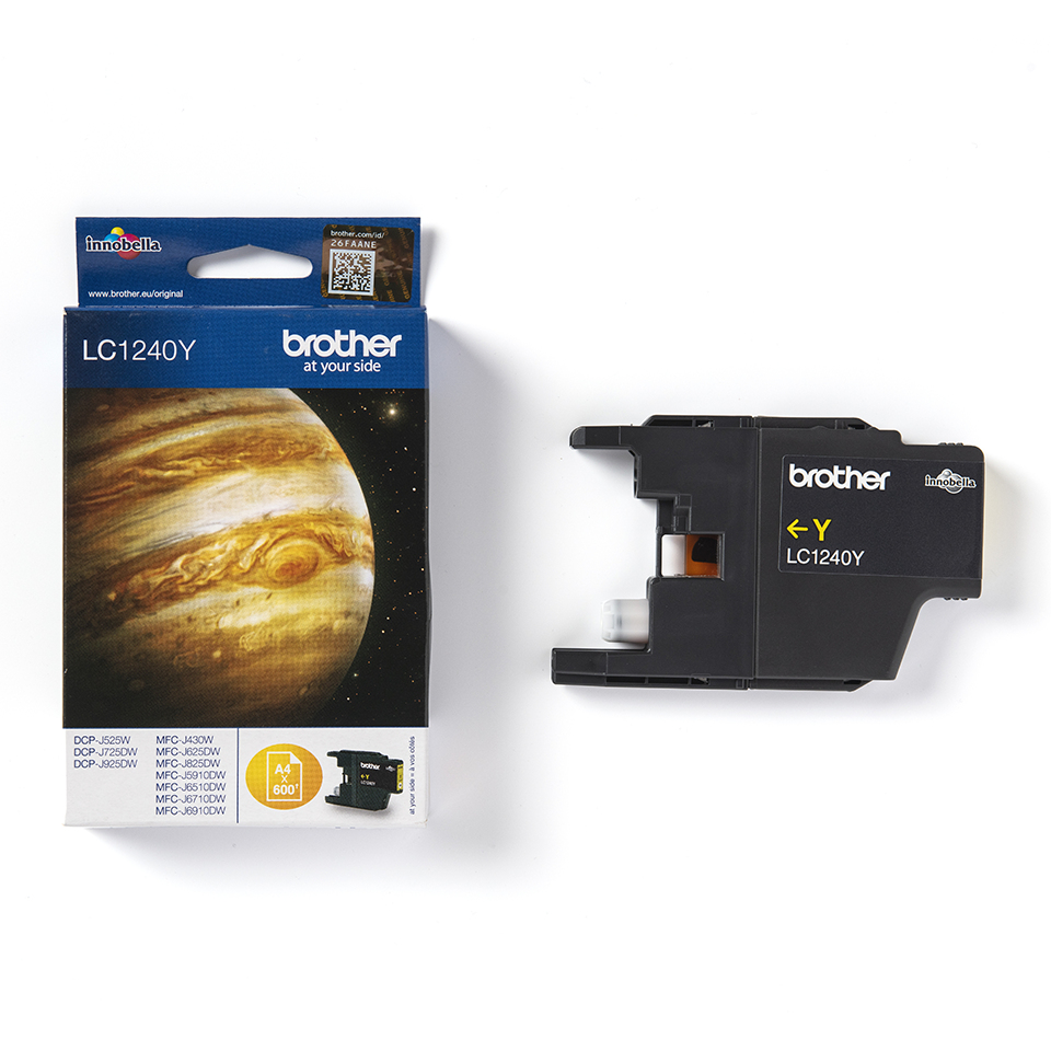 Inktcartridge BROTHER LC1240Y 600 pagina's Geel