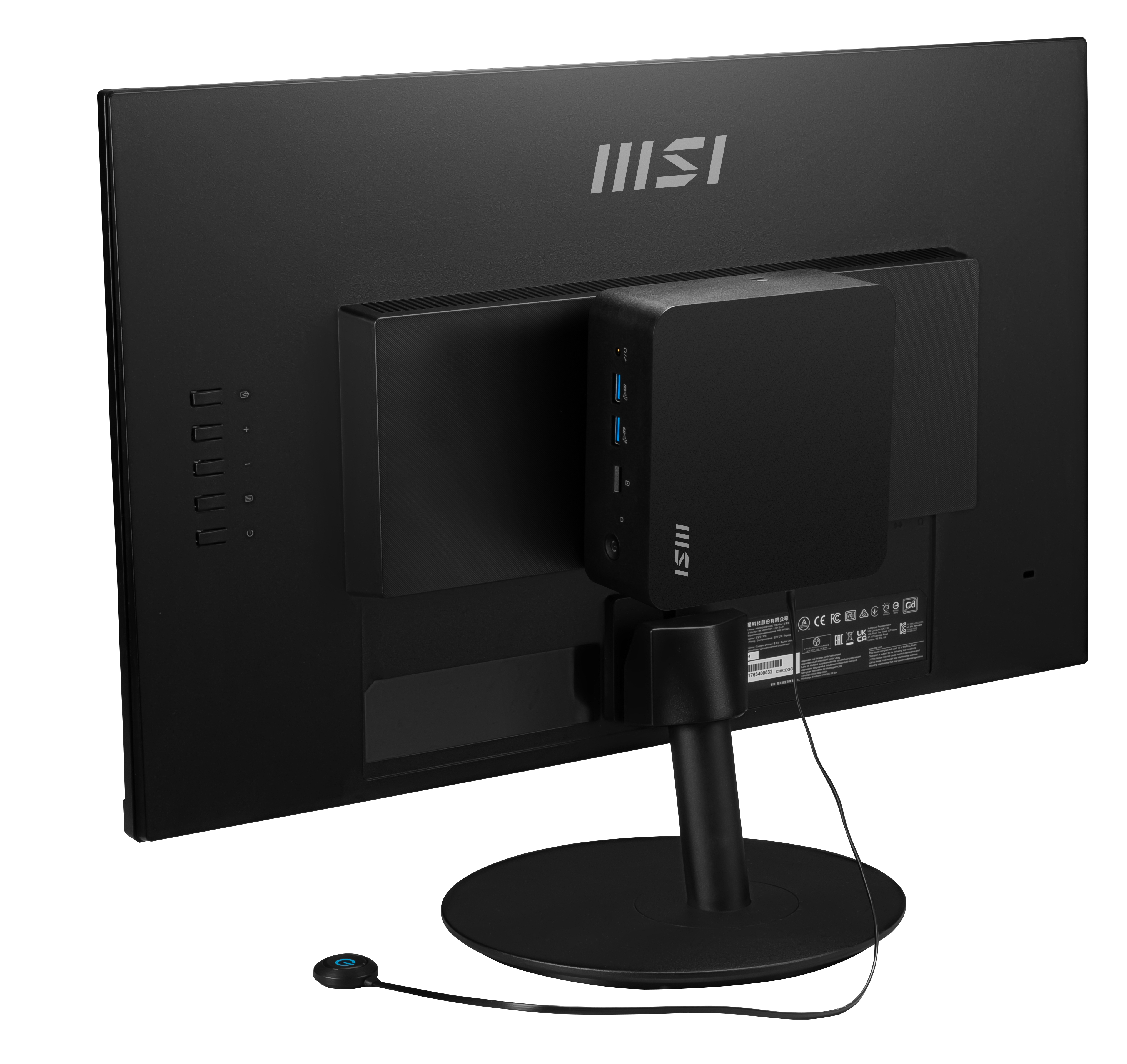 MSI Cubi NUC 1M-001EU Intel Core 7 150U 16 GB DDR5-SDRAM 1 TB SSD Windows 11 Pro 0.84L sized PC Mini PC barebone Zwart