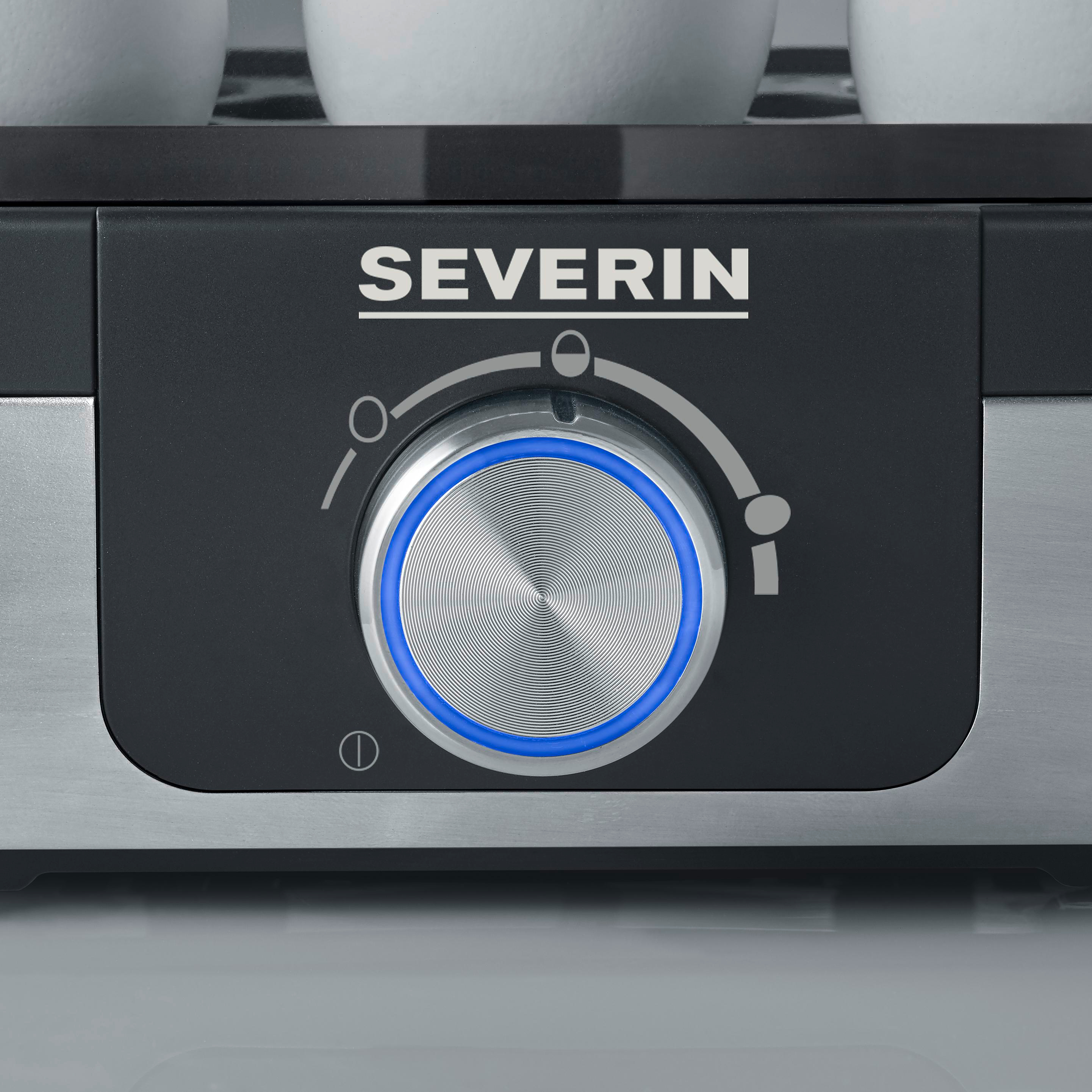 Severin EK 3169 cuiseur d'oeufs 6 œufs 420 W Noir, Acier inoxydable