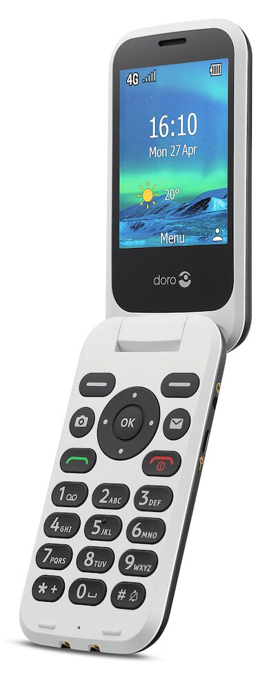 Seniorentelefoon DORO 6880 Clam Black-White