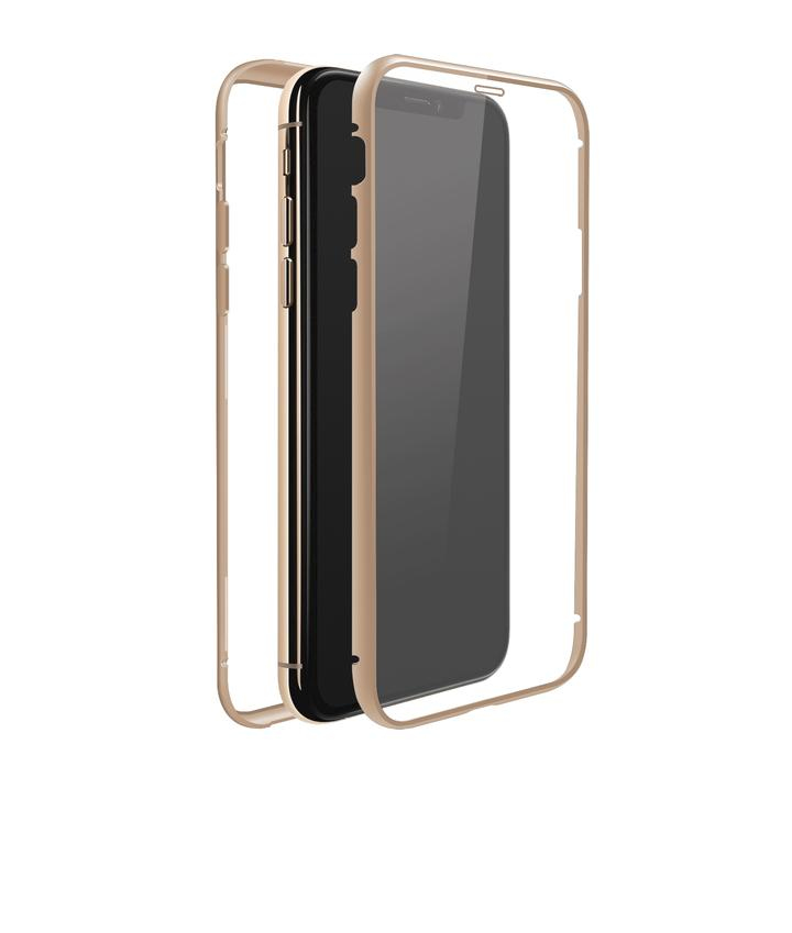 White Diamonds Cover 360° Glass voor Apple iPhone 13 mini, goud