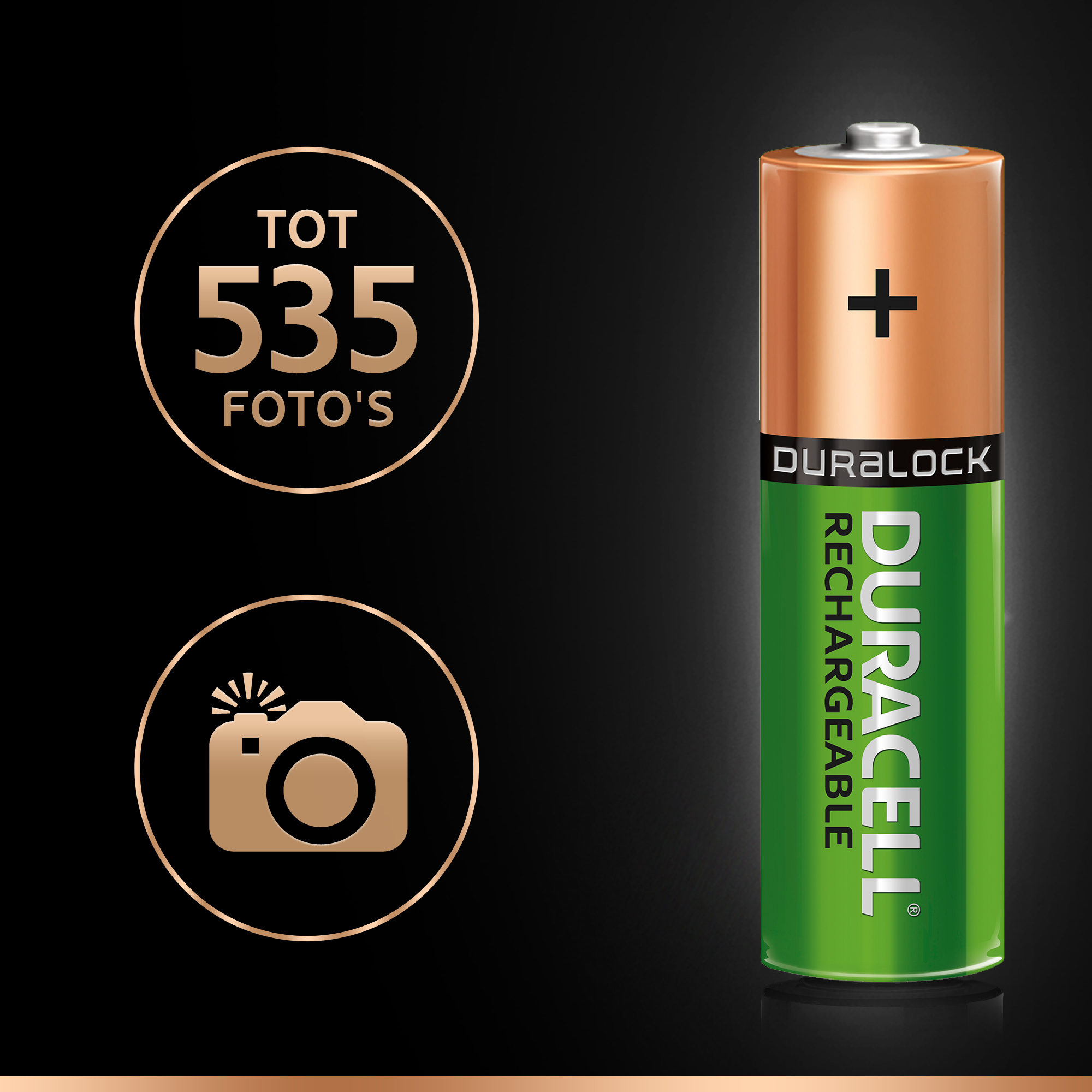 Duracell Batterij Rechargeable AA 2400mah 4-Pack