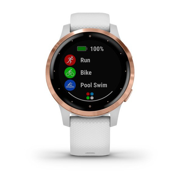 Sportwatch Garmin vivoactive 4S GPS Wi-Fi White/Rose Go