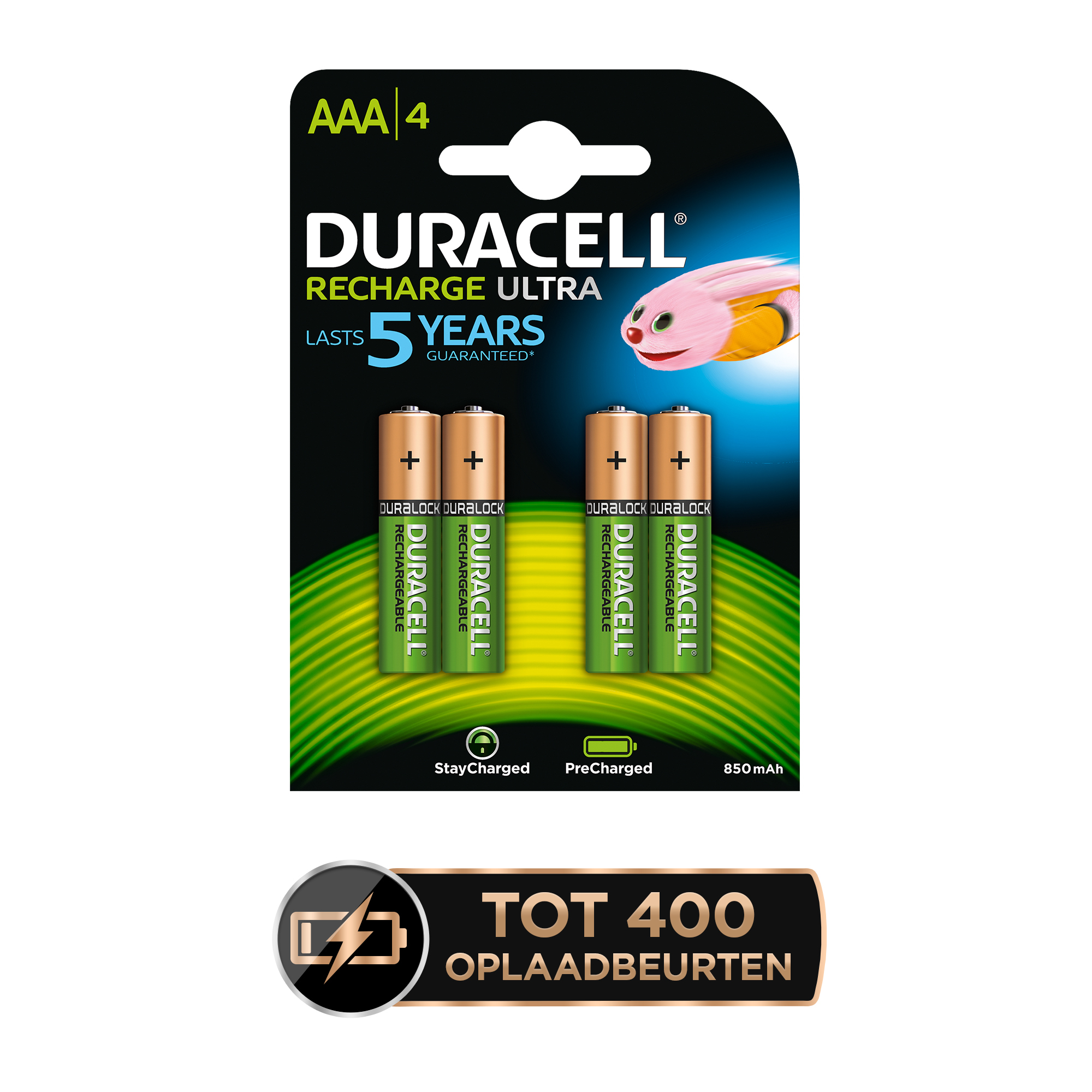 Duracell AAA Rechargeable 4-pack 800MAH