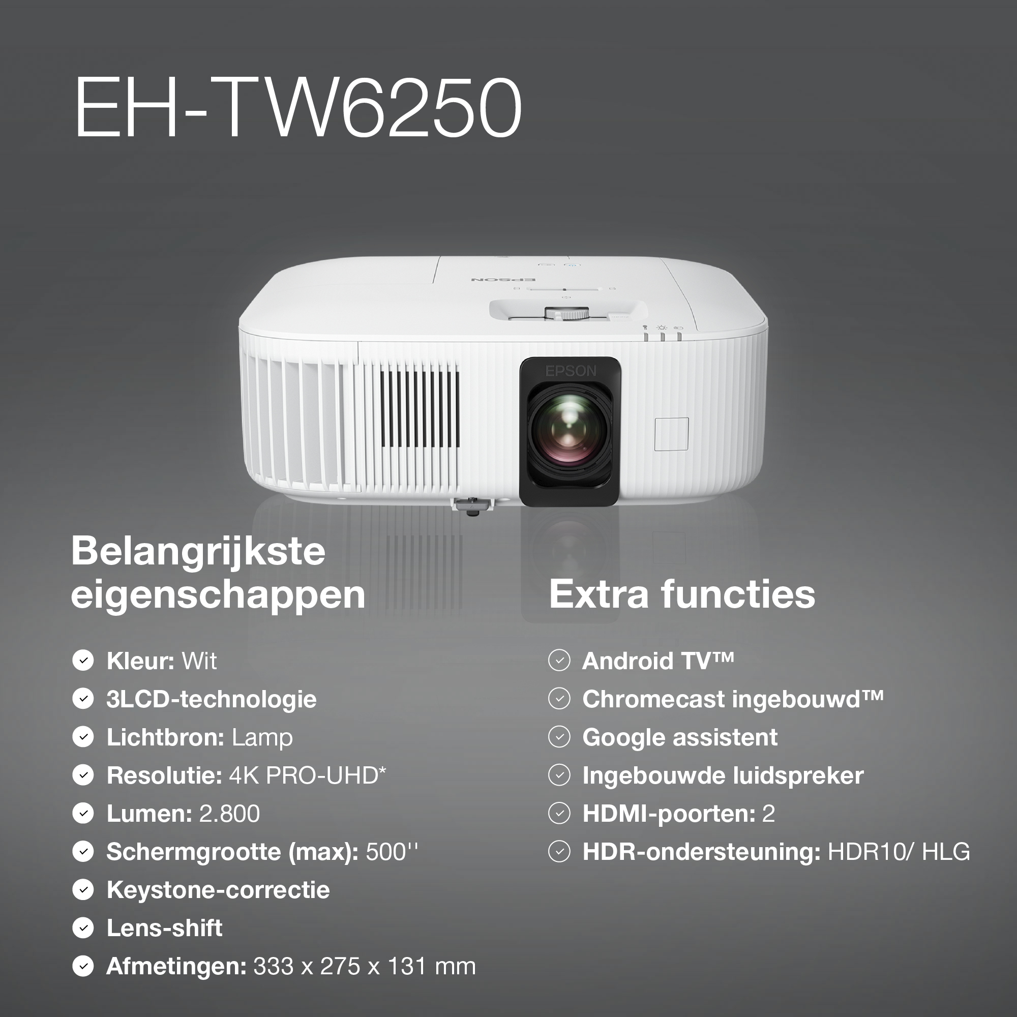 Epson 4K Projector EH-TW6250