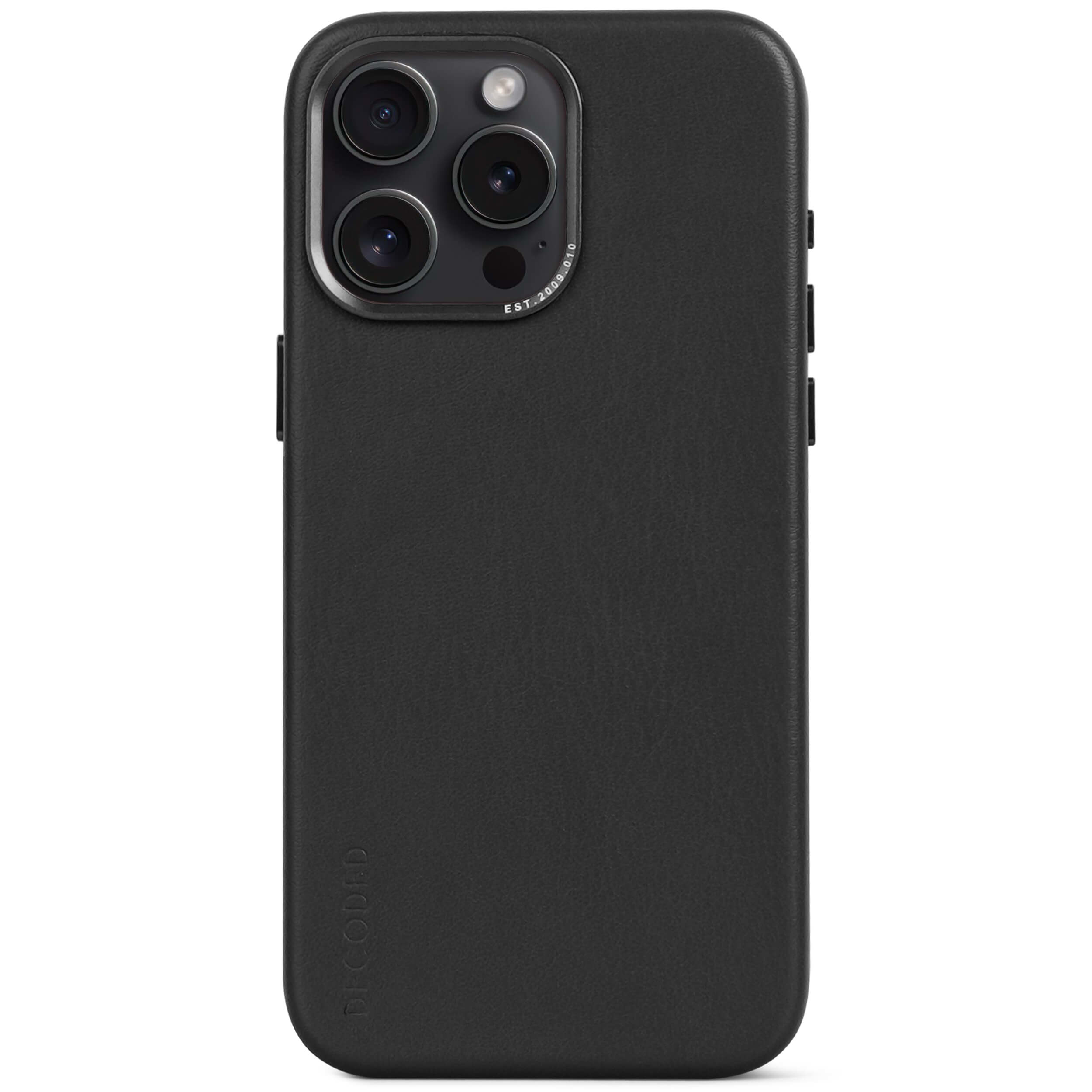 Tas DECODED Leather Backcover iPhone 15 Pro Max Black