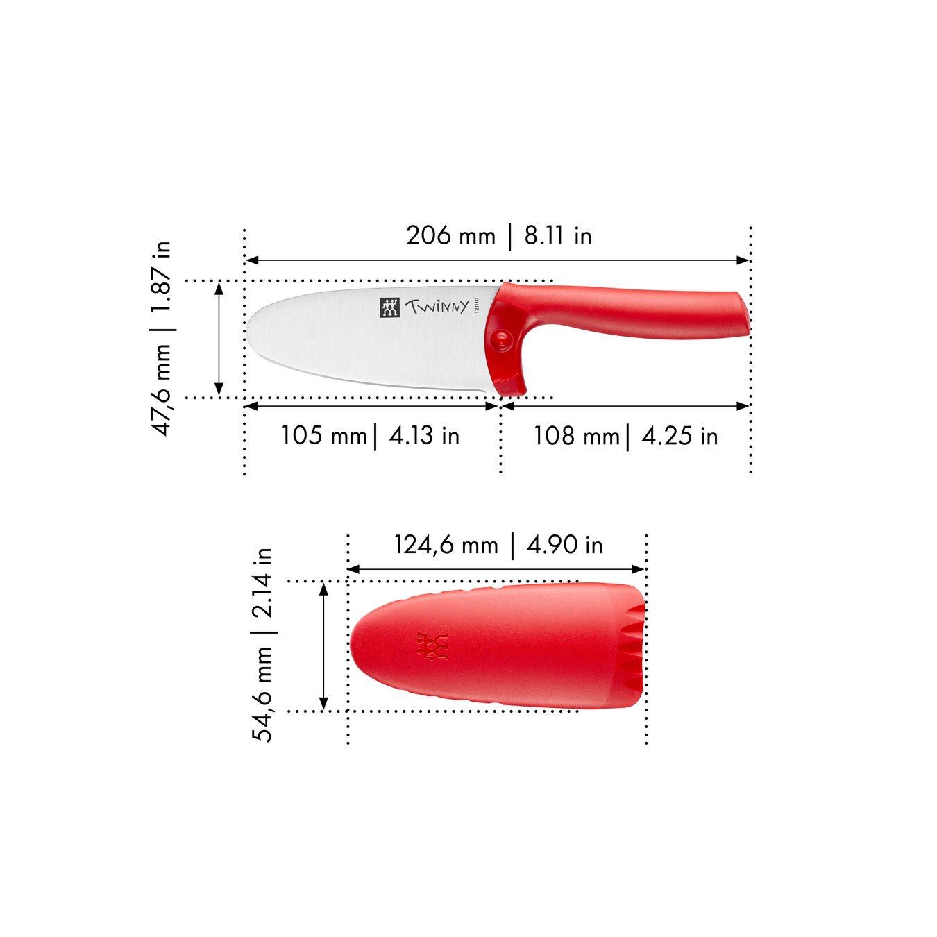 Kindermes ZWILLING 36550-101-0 Twinny / Rood