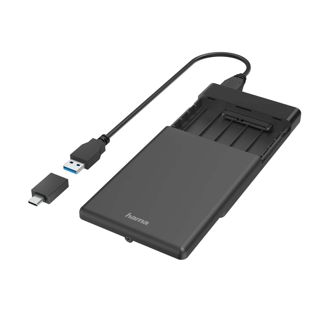 Hama 00200760 behuizing voor opslagstations HDD-/SSD-behuizing Zwart 2.5"