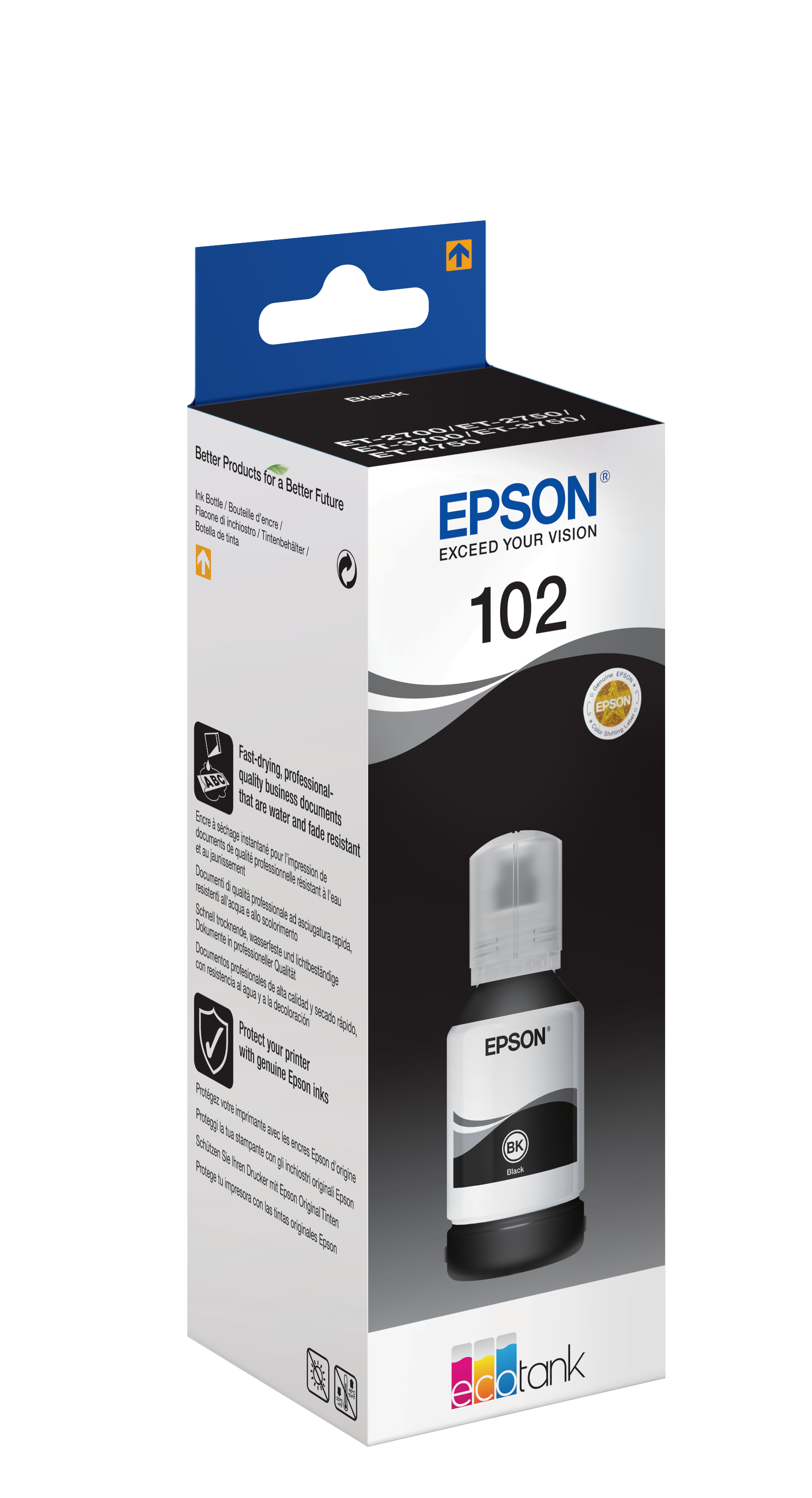 Epson Ink/102 Ink Bottle 127ml BK
