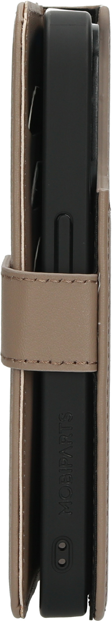 Mobiparts Leather 2 in1 Wallet Case iPhone 15 Pro Taupe