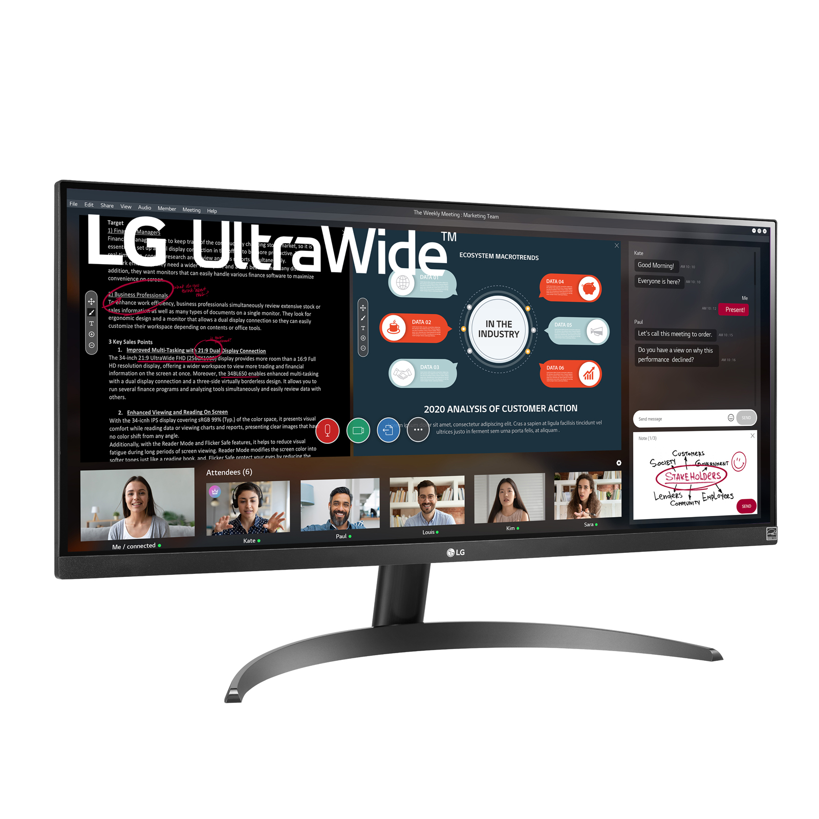 Monitor LG 29WP500 QHD 21:9 Mat 75Hz Black