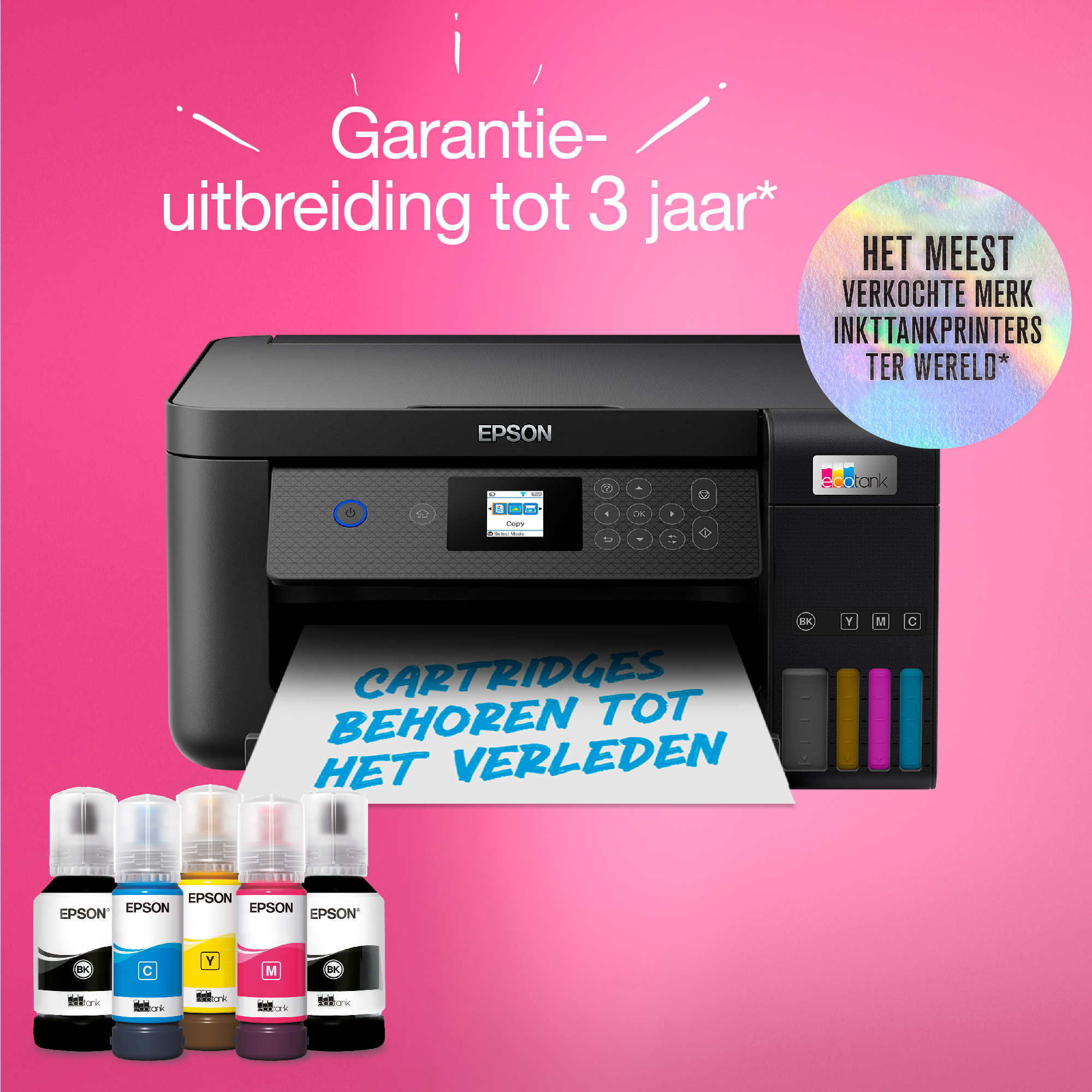 Epson EcoTank ET-2850 A4 multifunctionele Wi-Fi-printer met inkttank, inclusief tot 3 jaar inkt