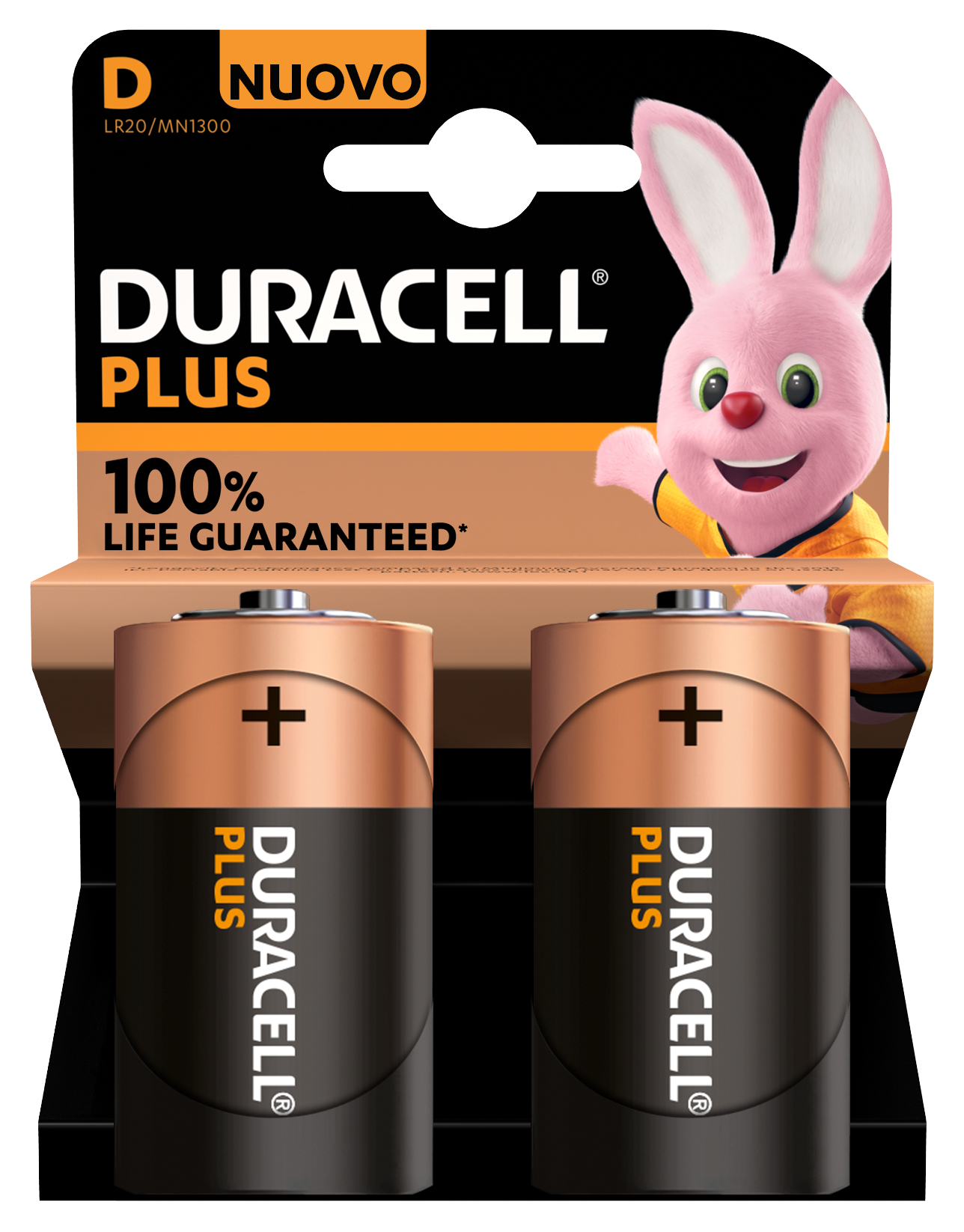 Duracell Batterie Alcaline D, 2 pièces