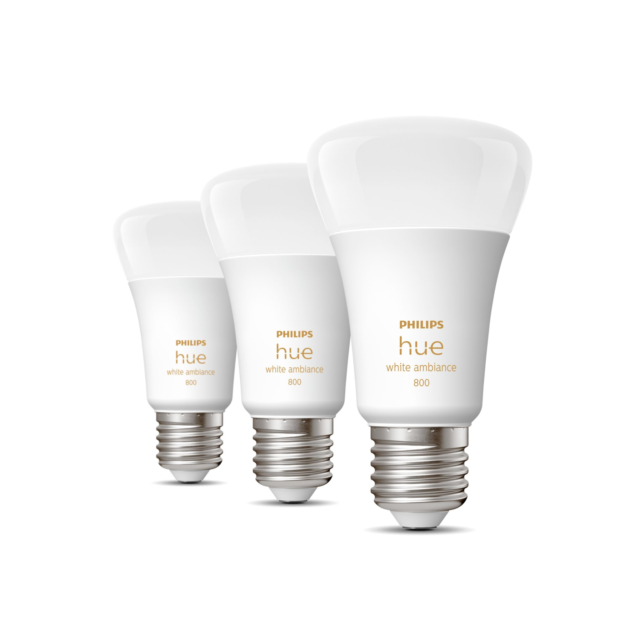 Lamp PHILIPS HUE White Ambiance E27 800L 3-Pack