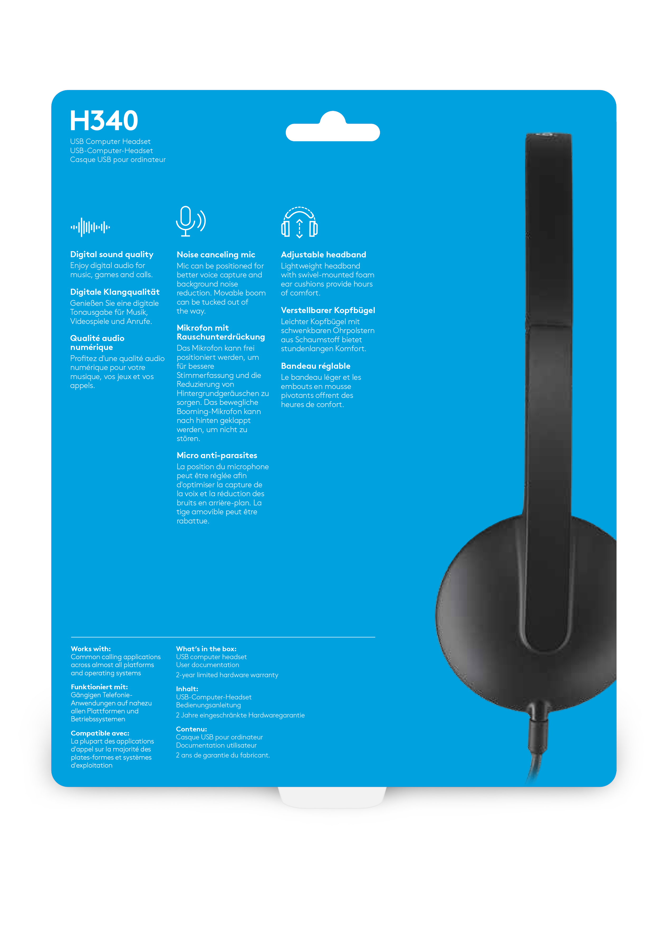 Logitech usb headset H340