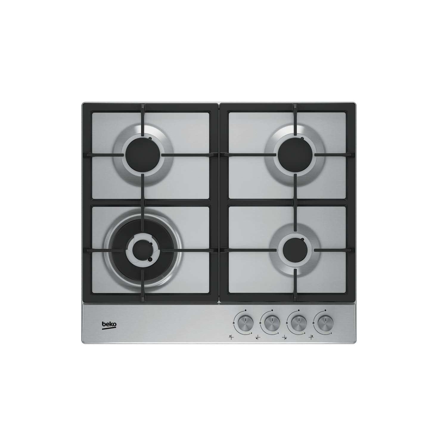 Beko HIAW 64225 SX kookplaat Roestvrijstaal Ingebouwd Gaskookplaat 4 zone(s)