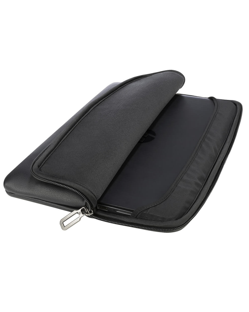 Laptopsleeve Tucano 15,6-16" Leather zwart