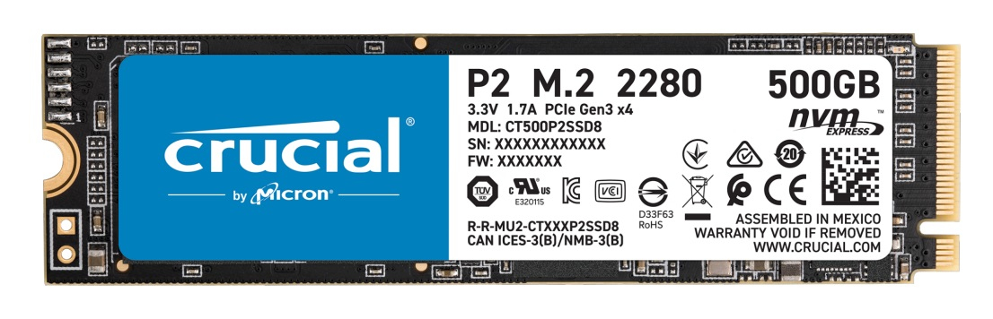 SSD Intern Crucial P2 500GB M.2 500GB 2280