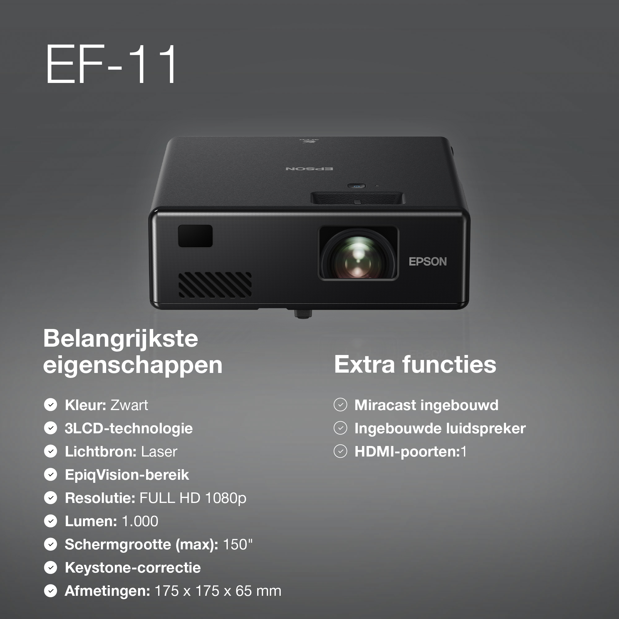 Projector Epson EF-11 mini laser projector