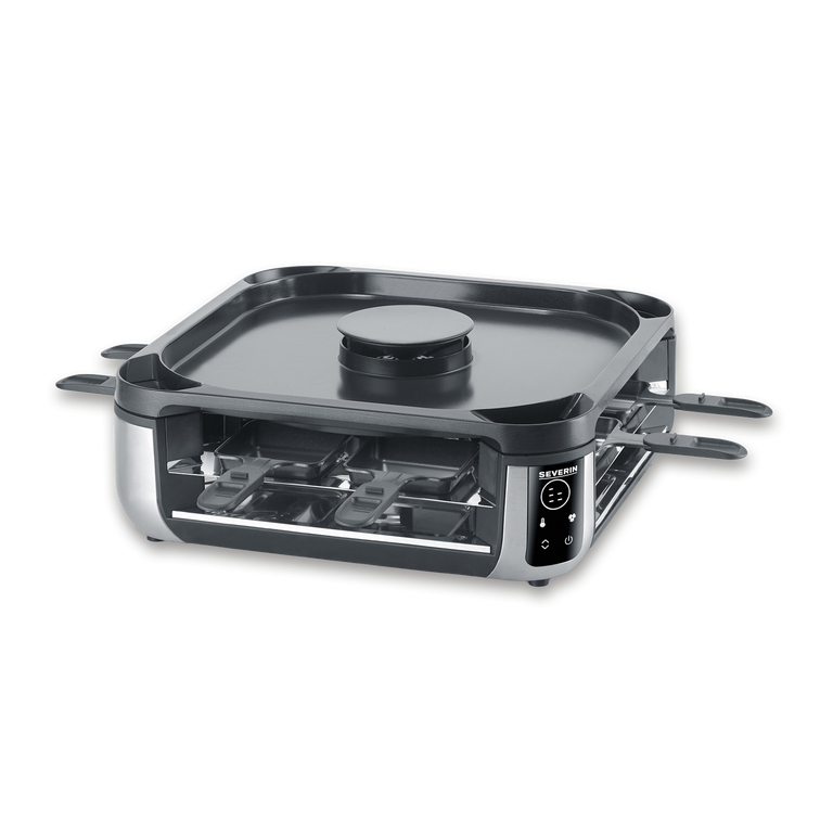 Severin RG 2379 raclette 8 persoon/personen 1900 W Zwart, Zilver